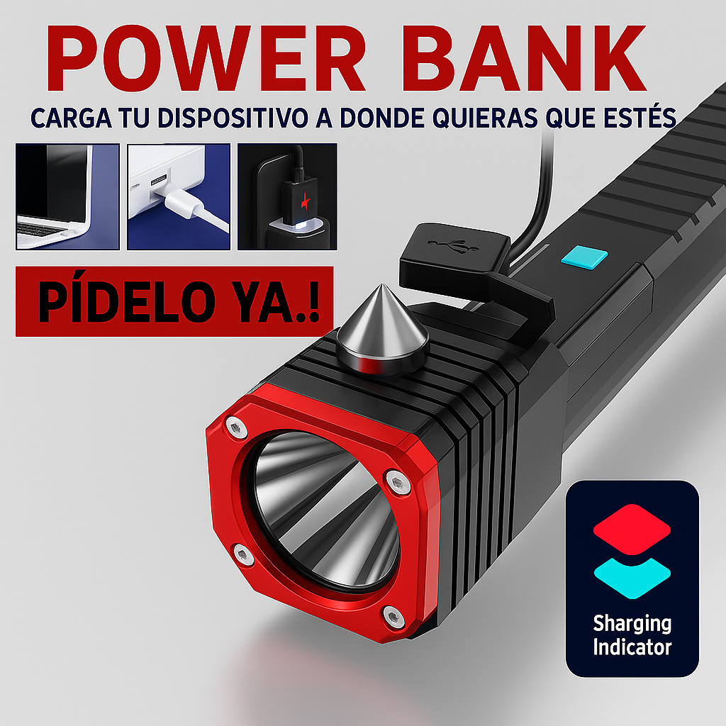 [COMPRA 1 Y LLEVA 2] Linterna Táctica Súper Potente 6 en 1 🎁